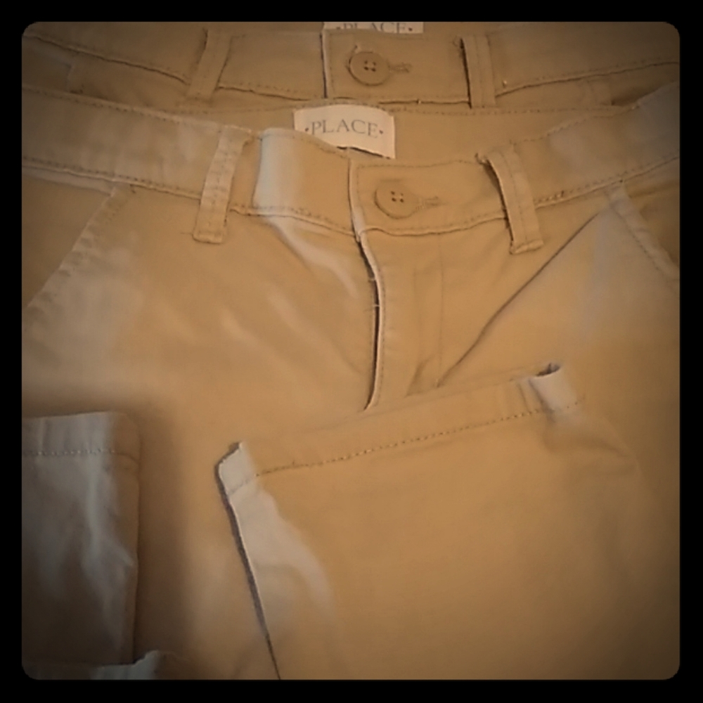 Girls khaki pants.